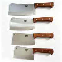 Couteau de boucher Tc, couteau à hacher robuste en acier inoxydable, hachoir chinois, couteau utilitaire à manche en bois, tranchant
