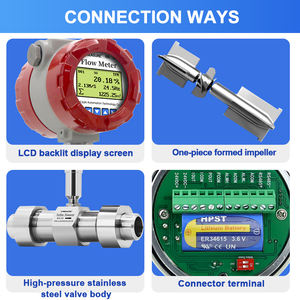 Pengukur aliran turbin tekanan tinggi baja tahan karat dilengkapi dengan tampilan Digital yang cerah untuk operasi penambal dan pencampuran - Product Image 4