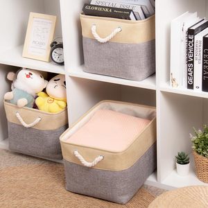 Cesta de Almacenamiento Plegable de Tela Moderna para el Hogar, Venta al por Mayor Directa de Fábrica, para Ropa, Herramientas, Jeans, Rectangular - Product Image 4