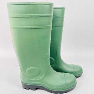 Green Safety Rain <strong>Boots</strong> with <strong>Steel</strong> <strong>Toe</strong> Waterproof PVC Work <strong>Boots</strong> for <strong>Women</strong> AntiSlip Industrial Rain Shoes <strong>Steel</strong> <strong>Toe</strong> Rubber <strong>Boots</strong> - Product Image 4