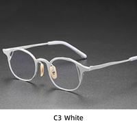 Nuevo Diseño de Gafas Ópticas de Titanio de Lujo con Armazón Completo, Hechas a Mano, Estilo Japonés, Patrón Geométrico de Alta Calidad, Ligeras