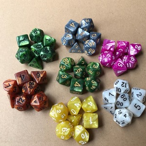 Set di dadi per coppie con motivo di perle acriliche da 7 pezzi a più lati Dragon Eye <span class=keywords><strong>D</strong></span> poliedrico Prtg che corre dadi per gruppi - Product Image 2
