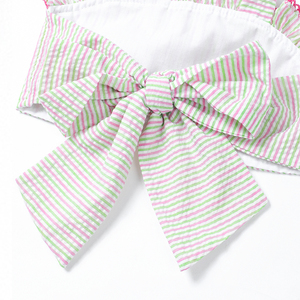 Puresun – Vêtements d'été pour enfants, directement <span class=keywords><strong>de</strong></span> l'usine : <span class=keywords><strong>Maillot</strong></span> <span class=keywords><strong>de</strong></span> <span class=keywords><strong>bain</strong></span> une pièce personnalisé en seersucker pour filles avec volants, séchage rapide - Product Image 4