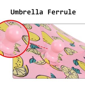 Children 16 Inch Creative 3D Cartoon Cute DIY Pattern Boy Girls Kids Gifts Long Handle Straight Security Umbrella for Sale - Product Image 4