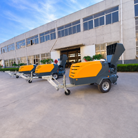 Pompe à mortier mobile robuste pour ciment, gypse et plâtre auto-nivelant – Machine à coulage à sec pour la construction