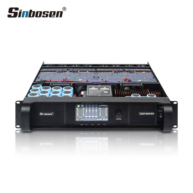 DSP10000Q 10000W Dante Selectable Sinbosen Switching Power AES/EBU Professional Audio DSP Amplifier with FIR Filter