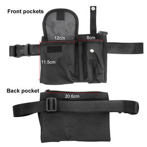 Riñonera Ligera de Nailon Negra para Exteriores, Bolsa Bandolera para Walkie Talkie, Práctica Bolsa Porta Móvil - Product Image 2