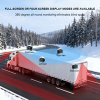 Écran de moniteur DVR de voiture IPS 7 pouces, enregistreur mobile DVR 4 canaux, enregistrement AHD 1080P, système de caméra de recul pour camion lourd, bus, fourgonnette