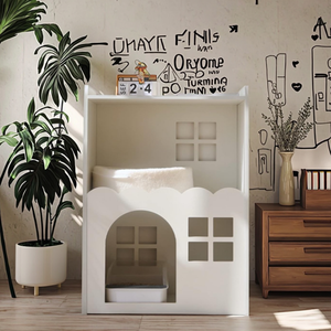 Maison d'arbre de condo de chat en bois moderne de haute qualité écologique <span class=keywords><strong>avec</strong></span> motif animal - Product Image 5