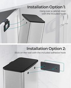 <span class=keywords><strong>Poubelle</strong></span> murale <span class=keywords><strong>SONGMICS</strong></span> avec crochets, <span class=keywords><strong>poubelle</strong></span> en acier de 8 L avec couvercle pour la cuisine - Product Image 6