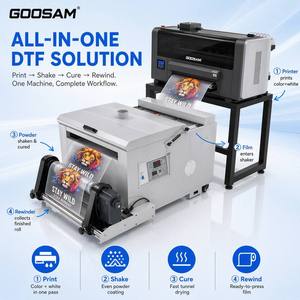 เครื่องพิมพ์ A3 DTF 2 หัวพิมพ์ ขนาด 30 ซม. XP600 F1080 I3200 พร้อมเครื่องเขย่าผงและเครื่องอบแห้ง สำหรับพิมพ์ลายลงบนเสื้อยืดด้วยฟิล์ม PET ด้วยความร้อนแบบอัตโนมัติ - Product Image 1