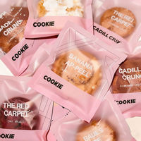 Sachet transparent en plastique pour biscuits, petite pochette thermoscellable de qualité alimentaire avec impression personnalisée pour l'emballage individuel de biscuits et de snacks