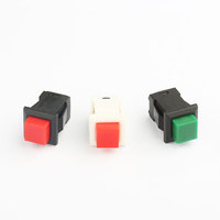 Interrupteur momentané carré en plastique à 2 broches, 12,5 x 11,1 mm, à enclenchement rapide, bouton-poussoir unipolaire
