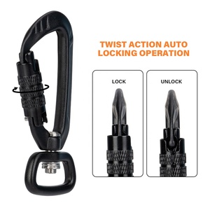 Fermaglio girevole 4KN per guinzaglio per cani, gancio a scatto Anti-torsione per Auto in lega di alluminio per guinzaglio per animali domestici - Product Image 3