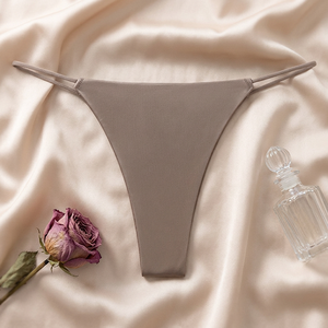 Tanga de Hilo de Seda Fría para Mujer, Sin Costuras, de Talle Bajo, Ultrafino, Invisible, Sexy, Suave y Elástico, Ropa Interior Femenina OEM ODM - Product Image 2