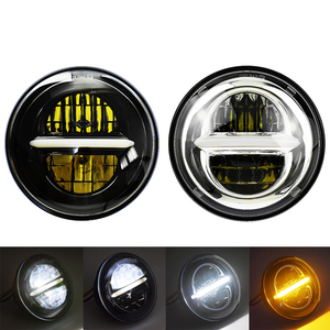 Faro LED de 5.75 Pulgadas (5-3/4) para Motocicleta <span class=keywords><strong>Harley</strong></span>, Luz Alta y Baja, DRL Ámbar, para <span class=keywords><strong>Harley</strong></span> Sportster <span class=keywords><strong>XL</strong></span> <span class=keywords><strong>883</strong></span> 1200 Dyna Softail - Product Image 1