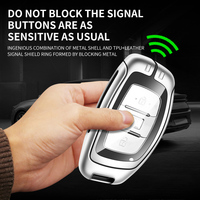 Étui de protection pour clé de voiture en alliage de zinc et cuir avec logo pour Hyundai IX20 I30 IX35 I40 Ix25 IX45 I10 I20 Tucson Verna Sonata Elantra SantaFe