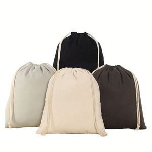 ถุงผ้าฝ้ายพิมพ์ลายตามสั่ง พร้อมเชือกผูก สำหรับใส่ของช้อปปิ้ง - Product Image 2