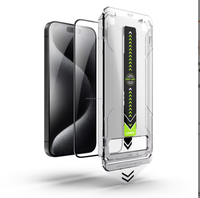Protection d'écran en verre trempé anti-espionnage à couverture intégrale de 0,33 mm avec revêtement oléophobe pour iPhone 13 14 15 16 Series avec EASYAPP