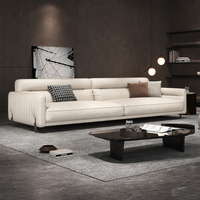 Fournisseur de meubles de bureau de style italien, canapé en cuir, design moderne en bois blanc cassé, style exécutif moderne