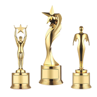 Trophée d'étoile d'or 3D personnalisé Prix en métal Gravure au laser Trophées sportifs découpés