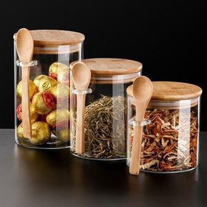 Frasco <span class=keywords><strong>de</strong></span> vidrio <span class=keywords><strong>de</strong></span> borosilicato ecológico <span class=keywords><strong>para</strong></span> alimentos, especias, frutos secos, dulces, tarro <span class=keywords><strong>de</strong></span> grano <span class=keywords><strong>de</strong></span> café, tarro <span class=keywords><strong>de</strong></span> almacenamiento <span class=keywords><strong>de</strong></span> vidrio transparente con cuchara y tapa <span class=keywords><strong>de</strong></span> madera <span class=keywords><strong>de</strong></span> bambú - Product Image 2