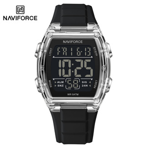 Naviforce 6106 Đồng hồ đeo tay silicon hiển thị đèn ngủ <span class=keywords><strong>LED</strong></span> cho Nam Đồng hồ bấm giờ kỹ thuật số cho bé trai chống nước 5ATM - Product Image 1