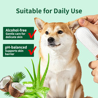 Lingettes nettoyantes pour animaux de compagnie OEM ODM personnalisées 4*8cm, naturelles, sans alcool, pH neutre, adaptées aux animaux, lingettes pour oreilles et doigts pour chiens