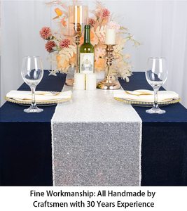 Chemins de table <span class=keywords><strong>en</strong></span> dentelle pour les mariages Nappe nordique pailletée, drapeau de table de Noël rouge doré, chemin de table de fête de mariage - Product Image 3