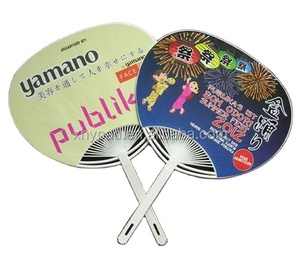 Ventilador de mano redondo de plástico, accesorio personalizado, barato, para regalo de publicidad - Product Image 2
