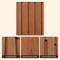 Panneaux de revêtement mural en bois écologique sculpté en 3D, style moderne, pour l'extérieur, décoratifs, pour la construction de maisons