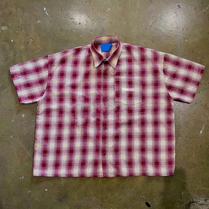 Chemises à carreaux personnalisées à manches courtes et coupe carrée pour hommes, 100 % coton, style décontracté d'été, chemise boutonnée à carreaux pour hommes - Product Image 2