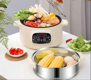 Fogão elétrico doméstico de 2l, mini cozinha de arroz multifuncional, fogão elétrico para 2-4 pessoas