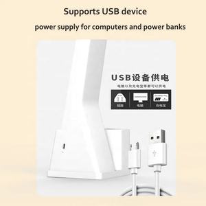 Lampe de bureau LED USB populaire pour l'étude et la lecture, lampe de table multifonction avec calendrier, date, tactile, veilleuse de chambre avec porte-stylo - Product Image 4