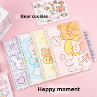 Cuaderno Espiral con Diseño de Dibujos Animados, Bonito y Creativo, A5, 60 Hojas, Regalo, Diario para Estudiantes con Rayas, de Alta Calidad