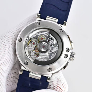 Reloj de Lujo para Hombre de Alta Calidad, Cronógrafo Automático de Élite, Cristal de Zafiro, Luminoso, Resistente al Agua, con Fecha, Esfera Azul, Correa de Goma Azul - Product Image 3
