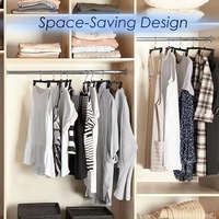 Vente en gros usine : Cintres noirs en plastique pour vêtements, avec rangement, pour magasins de vêtements, jupes, pantalons, jeans, sous-vêtements et culottes