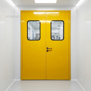 Porta per Camera Bianca Ospedaliera a Doppia Anta in Acciaio per Farmacia con Serratura Standard Europea - Fornitore - Product Image 3