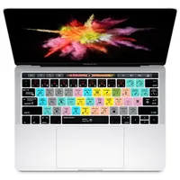 Skins de Silicone de couverture de clavier de raccourcis de touches de raccourci imperméables uniques pour Macbook Pro 13 "15" barre tactile pour Adobe Lightroom
