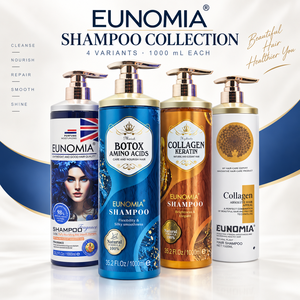 Shampooing capillaire EUNOMIA 1L, 4 variantes, kératine, collagène, acides aminés, hydratant, nourrissant, lissant pour des cheveux doux et soyeux - Product Image 5