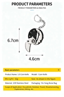 Mini couteau pliant d'extérieur multifonctionnel, couteau porte-clés portable, fabriqué en Chine, Zhejiang