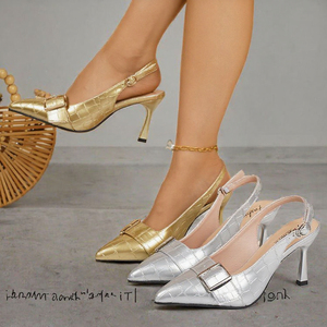 P009 Chaussures d'été européennes et américaines à talon ultra-haut et fin, respirantes, avec coussin d'air, à bout ouvert et nœud, pour femme, idéales pour l'extérieur - Product Image 3