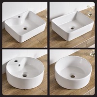 Lavabo en céramique de haute qualité au design moderne et simple Lavabo en porcelaine pour salle de bain