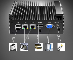<span class=keywords><strong>Mini</strong></span> PC Industrial de Fábrica, Computadora Integrada sin Ventilador, Intel J6412 con 2*LAN 2*COM DDR4 3200MHz Windows 10/Linux - Product Image 5