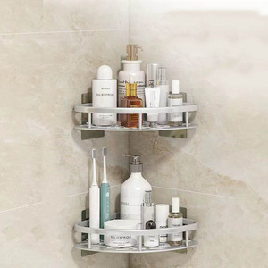 Estante de Almacenamiento de Pared para Cocina y <span class=keywords><strong>Baño</strong></span>, Estantes de Aluminio Flotantes para <span class=keywords><strong>Baño</strong></span>, Cesta <span class=keywords><strong>Colgante</strong></span> para Ducha - Product Image 1