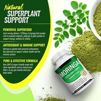 Capsules de Moringa, complément alimentaire nutritionnel pour adultes, stimule l'énergie et l'immunité, 90 capsules, soutient la santé intestinale, naturel