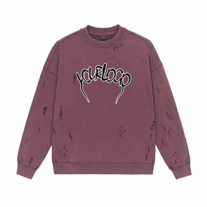 Bas <span class=keywords><strong>prix</strong></span> de gros hommes automne 100% coton lourd décontracté <span class=keywords><strong>sweat</strong></span> ample avec style unique col rond - Product Image 1