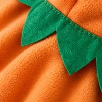 MEIQIPETBABY Costume d'hiver pour animaux de compagnie, combinaison à capuche en polaire orange pour chien, déguisement de citrouille pour Halloween, pour petits chiens et chats