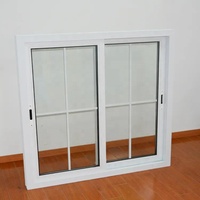 Ventanas Corredizas de PVC de Doble Panel NUOXIN, Ventana Corrediza de Vinilo UPVC con Rejilla y Malla Antimosquitos