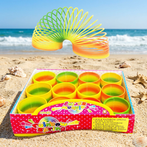 Cercle pliant en plastique en spirale arc-en-ciel, jouet classique et original pour enfants, idéal pour les cadeaux de fête - Product Image 6
